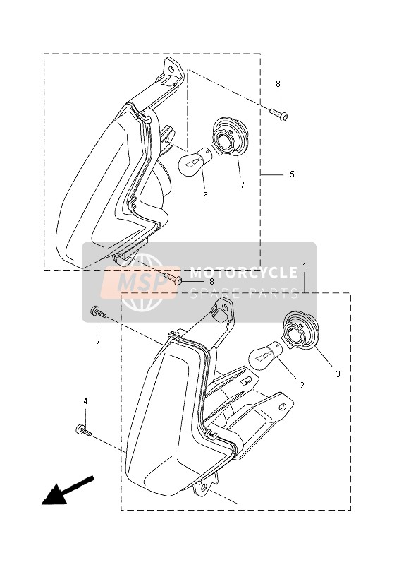 Yamaha YP400RA 2014 Luce lampeggiante per un 2014 Yamaha YP400RA